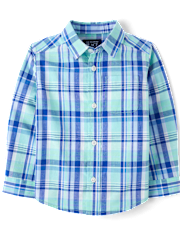 Baby And Toddler Boys Dad And Me Plaid Poplin Button Up Shirt