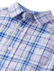 Baby And Toddler Boys Dad And Me Plaid Poplin Button Up Shirt