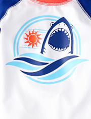 Baby And Toddler Boys Graphic Rashguard Swimsuit