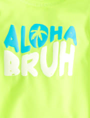 bébé et tout-petit, garçon Aloha Bruh Rashguard Maillot de bain