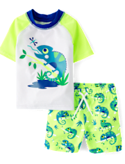 bébé et tout-petit, garçon imprimé Rashguard Maillot de bain