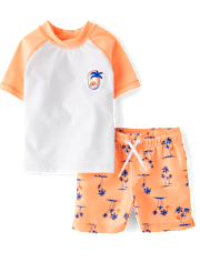 Baby And Toddler Boys Graphic Rashguard Swimsuit
