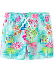 Baby And Toddler Boys Print Swim Trunks
