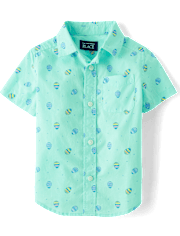 bébé et tout-petit, garçon Chemise boutonnée en popeline Easter Egg