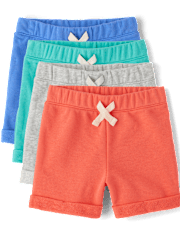 Short en molleton français à revers roulés pour bébés et tout-petits garçons