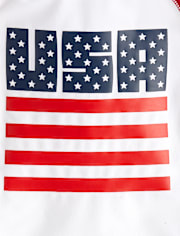 Baby And Toddler Boys USA Rashguard Swimsuit