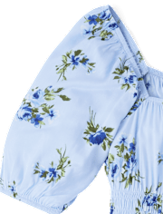 Womens Mommy And Me Floral Midi Tiered Dress