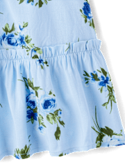 Girls Mommy And Me Floral Smocked Ruffle Dress