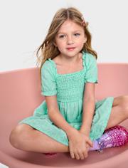 Toddler Girls Mommy And Me Smocked Ruffle Dress