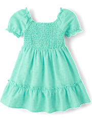 Toddler Girls Mommy And Me Smocked Ruffle Dress