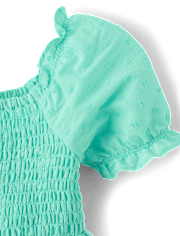 Toddler Girls Mommy And Me Smocked Ruffle Dress