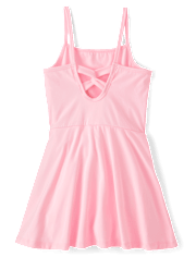 Girls Quick Dry Cross Back Tennis Dress