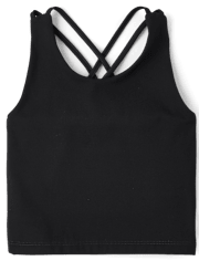 Girls Quick Dry Cross Back Tank Top