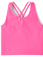 Girls Quick Dry Cross Back Tank Top