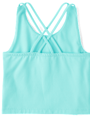 Girls Quick Dry Cross Back Tank Top