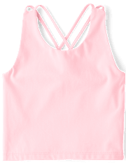Girls Quick Dry Cross Back Tank Top