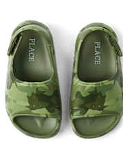 Toddler Boys Print Slides