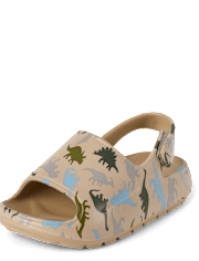 Toddler Boys Print Slides