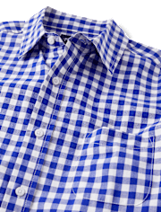 Mens Dad And Me Gingham Poplin Button Up Shirt