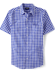 Mens Dad And Me Gingham Poplin Button Up Shirt