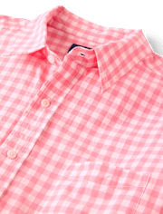 Mens Dad And Me Gingham Poplin Button Up Shirt