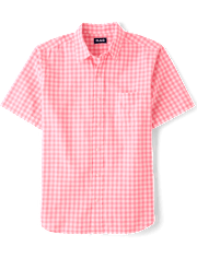 Mens Dad And Me Gingham Poplin Button Up Shirt