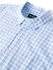 Mens Dad And Me Gingham Poplin Button Up Shirt