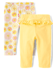 Baby Girls Sun Ruffle Leggings 2-Pack