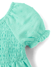 Baby Girls Mommy And Me Smocked Ruffle Dress