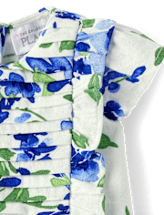 Baby Girls Mommy And Me Floral Pleated Ruffle Dress