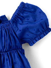 Robe ajustée et évasée avec nœud dans le dos pour bébé fille, motif maman et moi