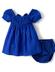 Robe ajustée et évasée avec nœud dans le dos pour bébé fille, motif maman et moi