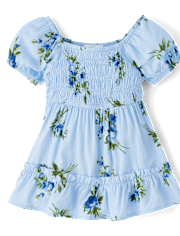 bébés filles Maman et moi Floral Smocked Ruffle Robes