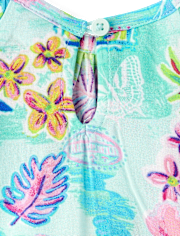 Baby Girls Matching Family Tropical Ruffle Dress