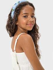 Girls Floral Braided Headband
