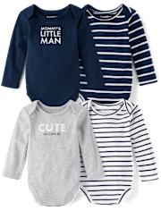 Lot de 4 bodies pour bébé garçon Little Man