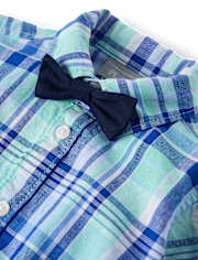 Baby Boys Dad And Me Plaid Poplin 2-Piece Outfit Set