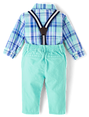 Baby Boys Dad And Me Plaid Poplin 2-Piece Outfit Set