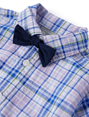 Baby Boys Dad And Me Plaid Poplin 2-Piece Outfit Set