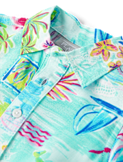 Baby Boys Matching Family Tropical Romper 2-Piece Outfit Set