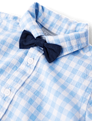 Baby Boys Dad And Me Gingham Poplin 2-Piece Outfit Set