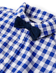 Baby Boys Dad And Me Gingham Poplin 2-Piece Outfit Set