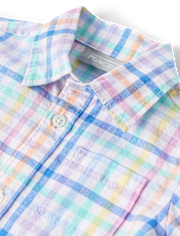 Baby Boys Dad And Me Gingham Poplin 2-Piece Outfit Set