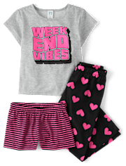 Girls Weekend Vibes 3-Piece Pajama Set