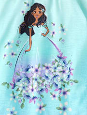 Girls Floral Princess Ruffle Nightgown