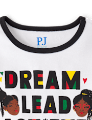 Girls Matching Family Black History Snug Fit Cotton Pajamas
