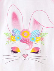 Girls Bunny Snug Fit Cotton Pajamas