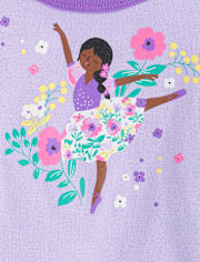 Pyjama ballerine ajusté en coton pour bébé et petite fille