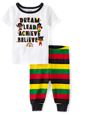 Baby And Toddler Girls Matching Family Black History Snug Fit Cotton Pajamas