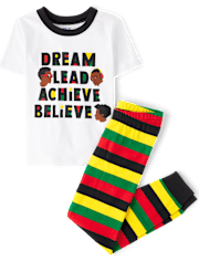 Boys Matching Family Black History Snug Fit Cotton Pajamas